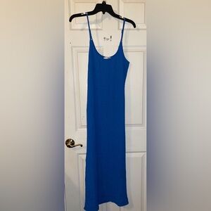 Large Blue Textured Dress